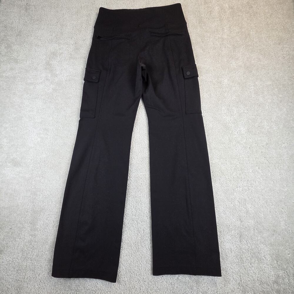 Athleta Delancy Cargo Pants Womens M Black High Rise Pockets Slim Fit Stretch - Picture 2 of 9